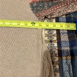 Blu Pepper Blue Pepper long-sleeved beige waffle-knit shirt patterned sleeves tie at hem LG Photo 4