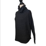 prAna  Grey Slouchy Ruched Neck Size Medium Cozy Outdoorsy Gorpcore Pullover. Photo 1