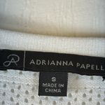 Adrianna Papell  White Knit Short Sleeve Blouse Size Small EUC #5777 Photo 4