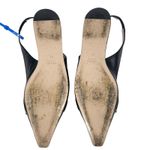 Gucci Zumi GG Interlocking Logo Pointed Toe Slingback Flats Black Size 37 Photo 8