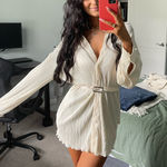 Bobbles and Lace Wrap Dress White Photo 0