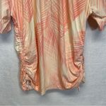 Calia Coral Orange‎ Print Short Sleeve Quarter Zip Rashguard Size 2X Orange Photo 2