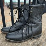 Justin Boots Vintage  black roper lace up granny booties 6B Photo 2