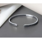 Boutique Boho Engraved 925 Sterling‎ Silver Cuff Bracelet, 58cm Adjustable Photo 7