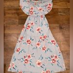 Show Me Your Mumu  Hacienda Maxi Dress Blue Pink Off-Shoulder Sundress Wedding Photo 3