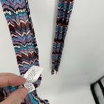 Old Navy Colorful Chevron Y2k Long Thin Neck Scarf Accessory Rayon Zig Zag Photo 5