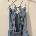 Azazie  Light Blue Maxi Bridesmaid Dress Photo 4