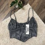 Urban Outfitters Silver Sparkly Hanky Hem Cami Crop Top Photo 0