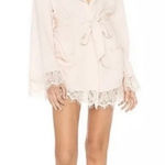 Free People L Sweetest Thing Pale Pink Lace Trimmed robe Photo 0