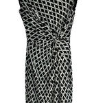 Ralph Lauren Lauren Dress 4 Black White Sleeveless Geometric Knot Sheath Modern Photo 0