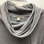 Fever Grey Knit Cowl Neck Tunic Faux Wrap Sweater Top Size Medium Preowned Gray Photo 2