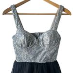 Love Reign Juniors Black Silver Sparkle Sequin Cocktail Dress (Size 3) Photo 2