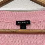 Torrid  Vegan Cashmere Cardigan Sweater Size 1X soft pale pink fall winter cozy Photo 2