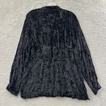 White Stag Y2K  Crushed Velvet Black Button Up Top Goth Whimsigoth Grunge Witch L Photo 1