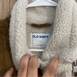 Old Navy Jacket Women's L Tan White Faux Suede Sherpa Lined Photo 3