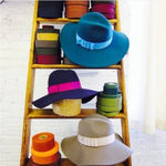 NEW NWT Lola Hats of NY Pinked Fedora 7199 100% Rabbit Hair Wool in Peacock Blue Photo 13