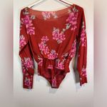 Free People Intimately NWOT Undercover Printed Bodysuit Cherry Combo Top Photo 4