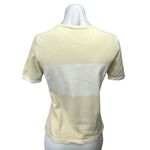 Burberrys Cream White Colorblock Knit Short Sleeve Sweater Tee T-Shirt Top Sz 6 Photo 1