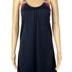 Athleta “Black Multi Blousy Tankini Swim Dress” w/built-in bra. Size 34 B/C. EUC Photo 0