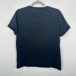 J.Crew Black Sequin Flower Embellished Short Sleeve T Shirt Womens Medium Photo 2