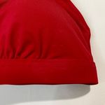 Lands' End Lands’ End Women’s Square Neck Scalloped Detail Bikini Top Red Size 6 NWOT FLAW Photo 3