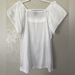 Women’s White Cotton Casual Summer Pullover Short Sleeve Size M Blouse Top Size M Photo 8