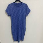 Lululemon Athletica &go Where-To T-Shirt Dress Heathered Sapphire Blue Size 10 Photo 2