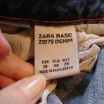 ZARA  Distressed Denim Diagonal Raw Hem Skinny Jeans Photo 3