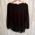 Anthropologie Pebble and Stone Sheer Sleeve Blouse Photo 0