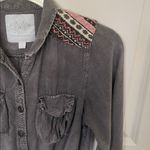 Maurice's  Premium Gray Mineral Wash Utility Jacket Large Photo 2