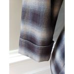 Signature by Larry Levine Jacket Womens Small Purple Plaid 3/4 Sleeve Tie Belted Photo 8