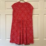 Boden USA Boden Jersey T-Shirt Dress Dragon Floret Tile Red Pink Cotton Womens Size 12 Photo 1