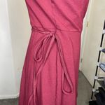 American Apparel Women's Burgundy Ponte Margot Long Sleeve Wrap Dress Size Large Photo 4