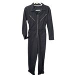 Pretty Little Thing  Denim Utility Style Boilersuit Black Sz UK 8 (US 4) Photo 1