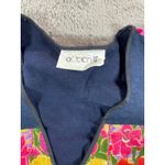 Accento Vintage Indigo Floral‎ Hand Embroidered Vest Guatemala Cottagecore XL Blue Photo 1