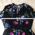 Old Navy Long Sleeve Floral Print Dress Knee Length V-Neck Black Pink Large New Photo 8