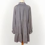 Karlie  Tiered Mini Dress Long Sleeve Ruffle Neck Geometric Print Large Photo 2