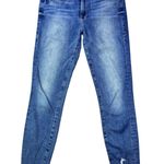 Good American  Womens High Rise Destressed Skinny Jeans Light Wash Size 4 Photo 0