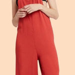Topshop  red / orange jumpsuit with low sides and mid calf palazzo pants 🔥 Photo 0