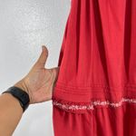 Old Navy  Maxi Dress Embroidered Sleeveless‎ Pockets Summer Dress Red Medium Photo 7