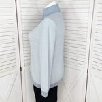 Liz Claiborne  Striped Multi Knit Quarter Zip Mock Neck Sweater Blue White XL Photo 1