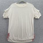 Matilda Jane  Women's Pullover Blouse Cream Ruffle Sleeve Size XS Crew Neck Photo 0