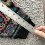 Vintage Southern Lady Floral Knit Cardigan Sweater Cottage Grandma Women Medium Black Photo 7