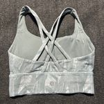 Lululemon Energy Longline Bra Size 2 Chevron Jacquard Silver Blue Medium Support Photo 1