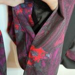 Fabletics  Floral Bomber Jacket M Lightweight Athletic Full Zip Pockets Active Photo 3