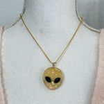 Hot Topic Gold Alien resin Pendant Necklace Photo 2