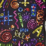 Vintage cotton cedars sequin crossing guard teacher school long sleeve shirt lg Red Photo 3