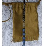 Kevia Vie Boheme Necklace Beads Pendant Statement Geode Tassel New Blue Photo 3