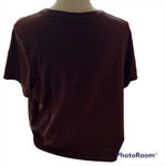 Nike  Womens Metallic Gold Graphics Brown Long Sleeve Tee T-Shirt Medium Photo 6