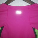 FILA  Performance M Long Sleeved Design Running Top in Hot Pink and Lime Photo 4